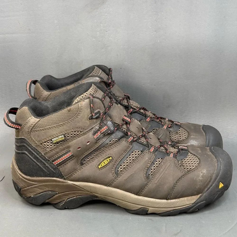 KEEN Men's Lansing Mid Waterproof Steel Toe Work Boots size 14